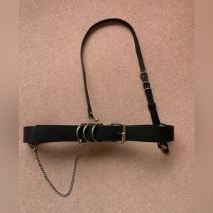 Faux Leather Harness Belt